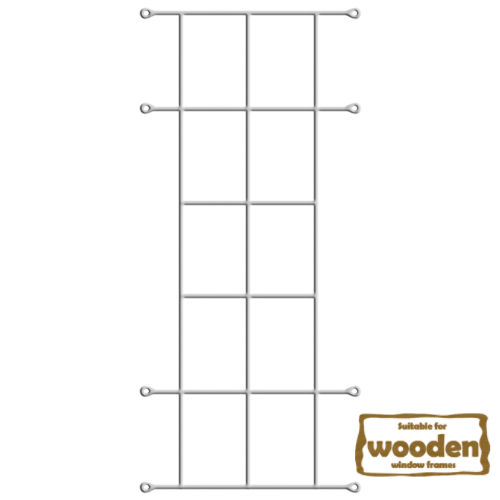 Xpanda Cottage 10 Pane Burglar Guard - 530mm x 1425mm White