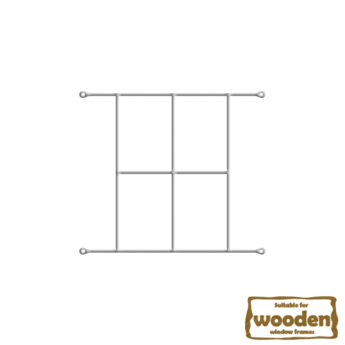 Xpanda Cottage 4 Pane Burglar Guard - 530mm x 440mm White