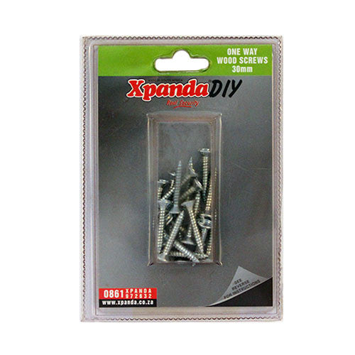 Xpanda One Way Tamper Proof Security Screws for Wood Frames