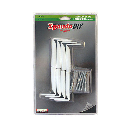 Xpanda Burglar Guard Reveal Fix Extensions - White 8pk