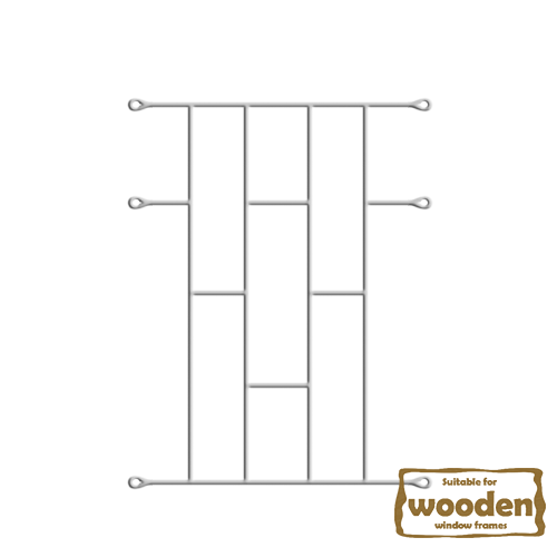 Xpanda Brick Burglar Guard - 530mm x 700mm White