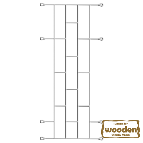 Xpanda Brick Burglar Guard - 530mm x 1000mm White