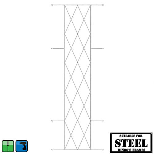 Xpanda Diamond Burglar Guard - 460mm x 1270mm White