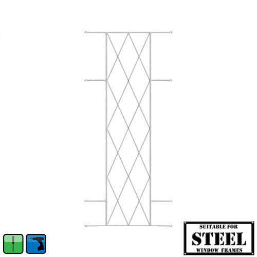 Xpanda Diamond Burglar Guard - 460mm x 1000mm White