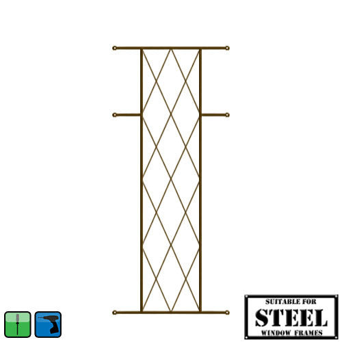 Xpanda Diamond Burglar Guard - 460mm x 700mm Bronze