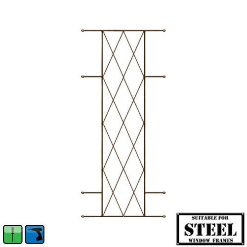 Xpanda Diamond Burglar Guard - 460mm x 1000mm Bronze