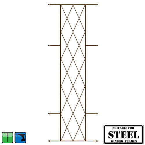 Xpanda Diamond Burglar Guard - 460mm x 1270mm Bronze