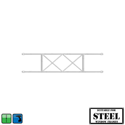 Xpanda Diamond Burglar Guard - 460mm x 160mm White