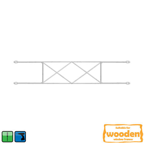 Xpanda Diamond Burglar Guard - 530mm x 160mm White